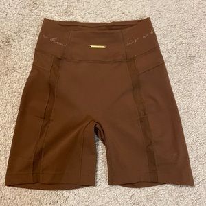 Gymshark x Whitney Cycling Shorts in Dandelion Brown